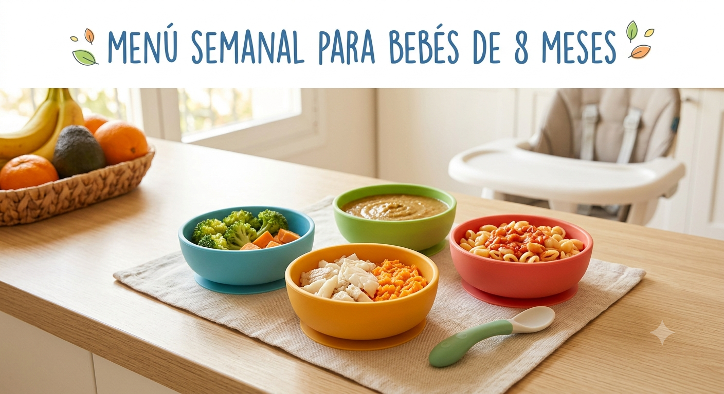 Menú semanal para bebés de 8 meses: ideas saludables para toda la semana