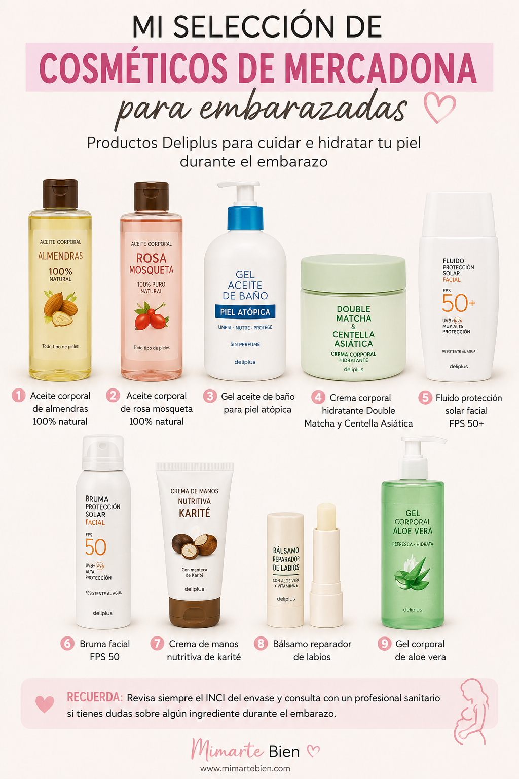 Cosméticos de Mercadona para embarazadas: mi selección de productos